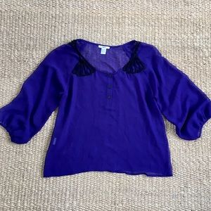 Amethyst sheer blouse